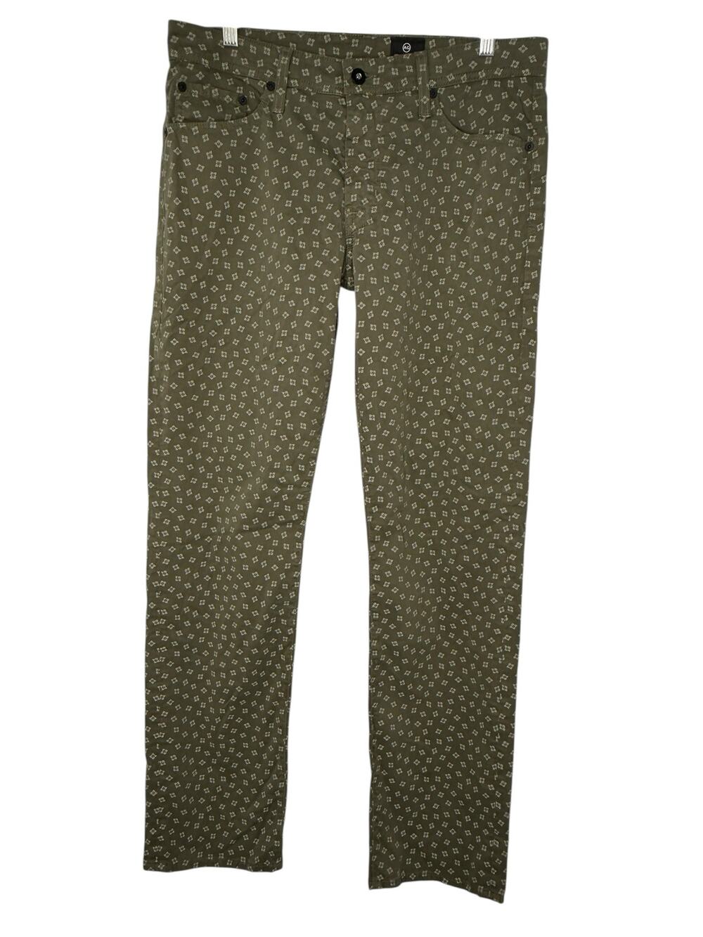 NWOT AG Adriano Goldschmied Graduate Fit Pants Men’s 32x32 Green Micro-Floral